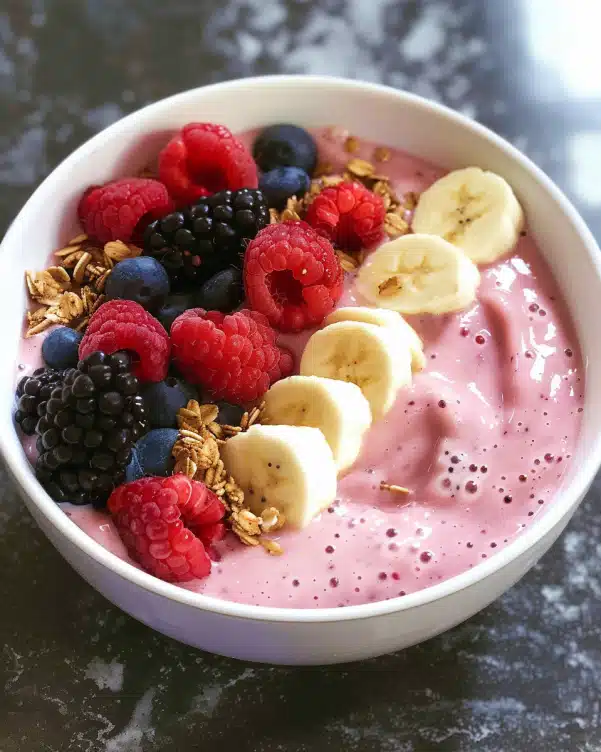 5-Minute Fruit Smoothie Bowl (with Greek Yogurt)