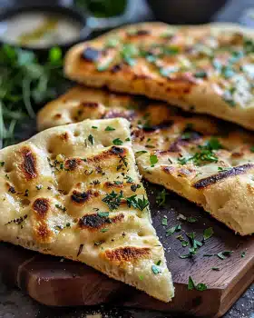 Air Fryer Garlic Flatbread