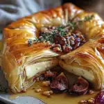 Baked Brie in Puff Pastry with Honey and Fig