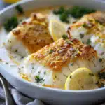Baked Cod in Coconut Lemon Cream Sauce