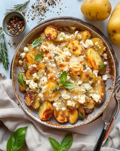 Baked Feta Potatoes