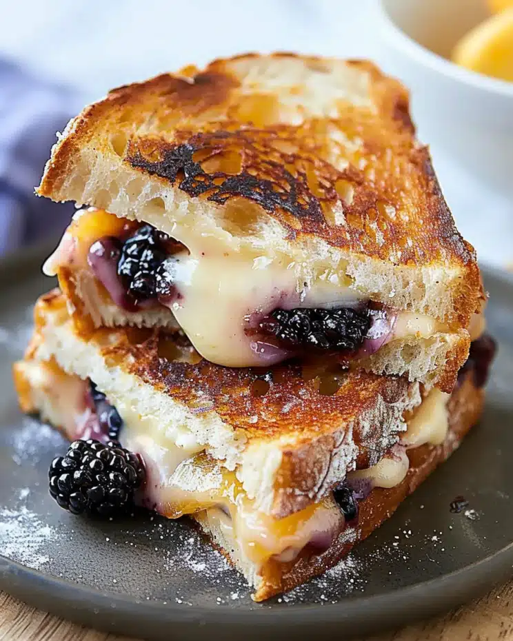 Blackberry-Peach Grilled Cheese