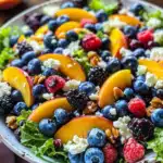 Blueberry Peach Feta Salad