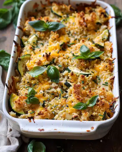 Broccoli Cheddar Chicken and Rice Casserole