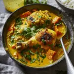 Burmese Chicken Braised in Coconut Milk & Turmeric with Sweet Potato