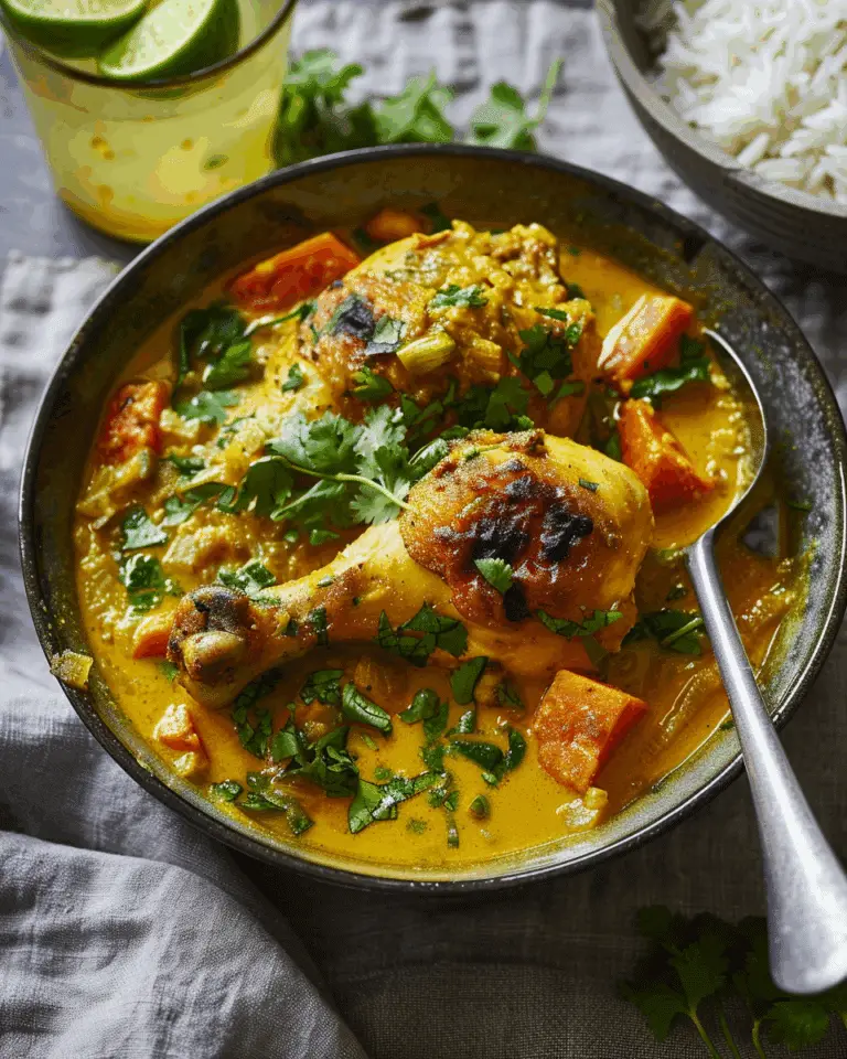 Burmese Chicken Braised in Coconut Milk & Turmeric with Sweet Potato