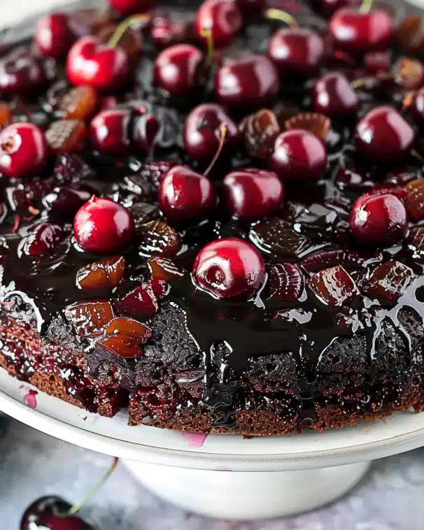 Chocolate Cherry Upside Down Cake