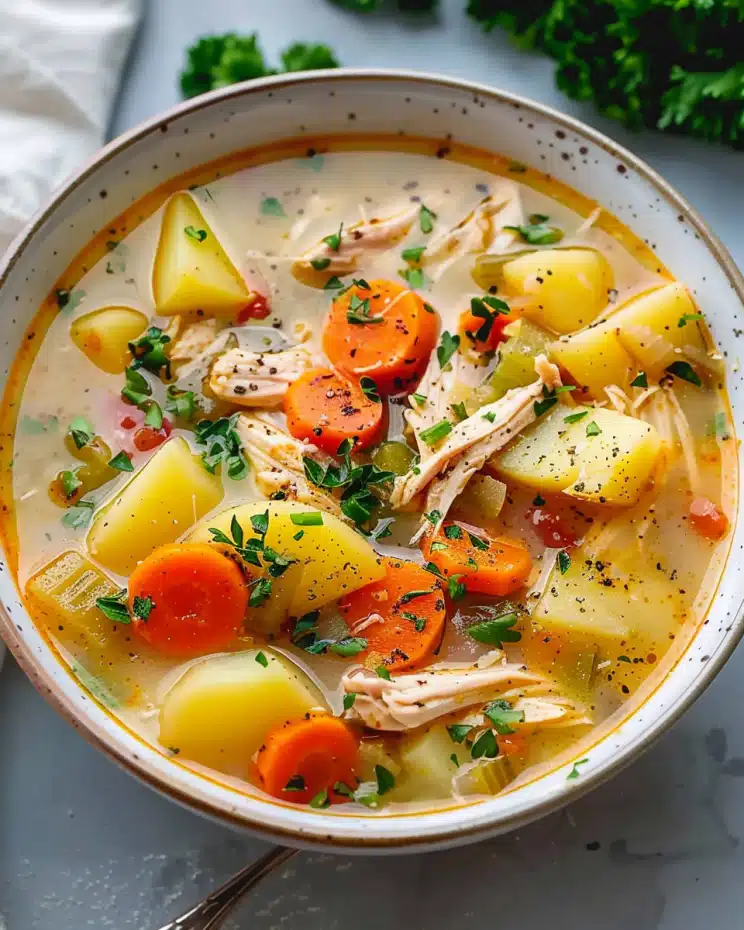 Comforting Chicken Soup with Potatoes