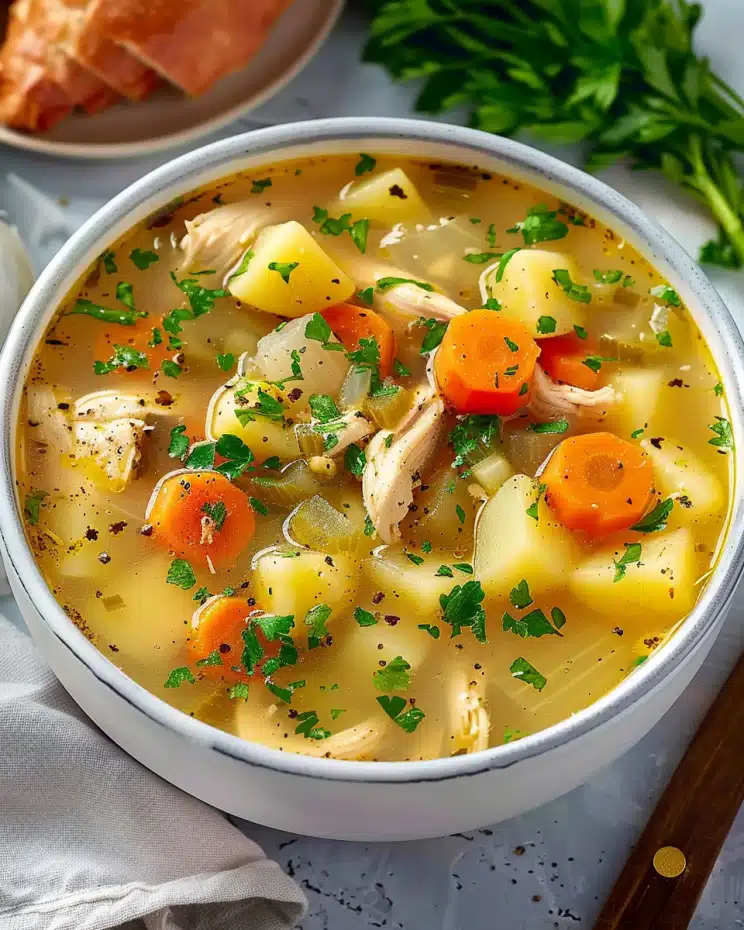 Comforting Chicken Soup with Potatoes