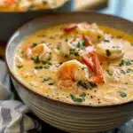 Creamy crab and shrimp seafood bisque