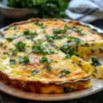 Crustless Cottage Cheese Breakfast Quiche