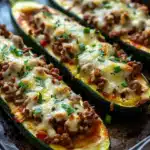 Easy Ground Beef Zucchini Boats