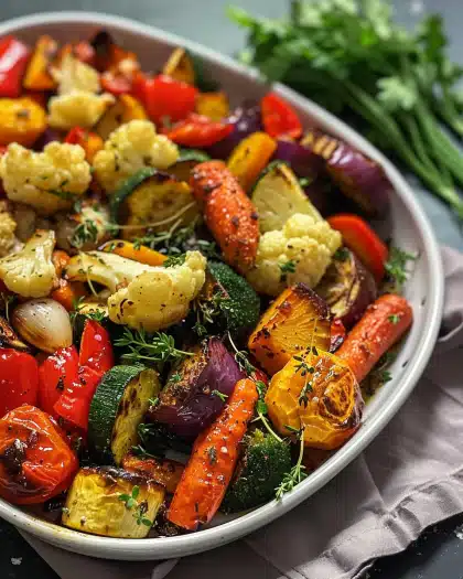 Garlic Roasted Vegetables Recipe