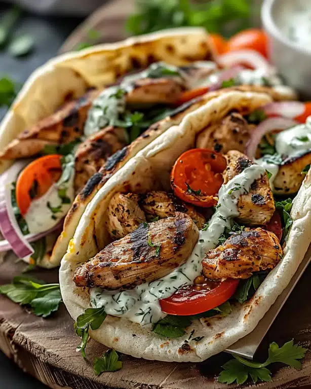 Greek Chicken Gyros