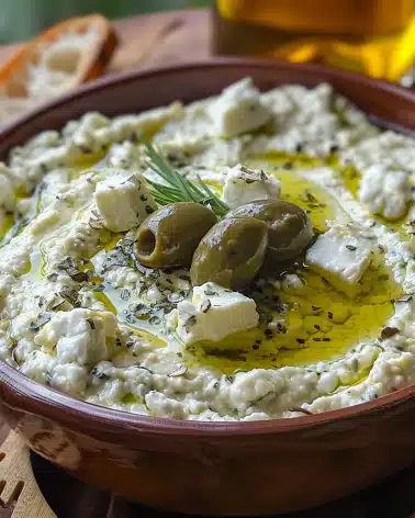 Green Olive and Feta Cheese Dip