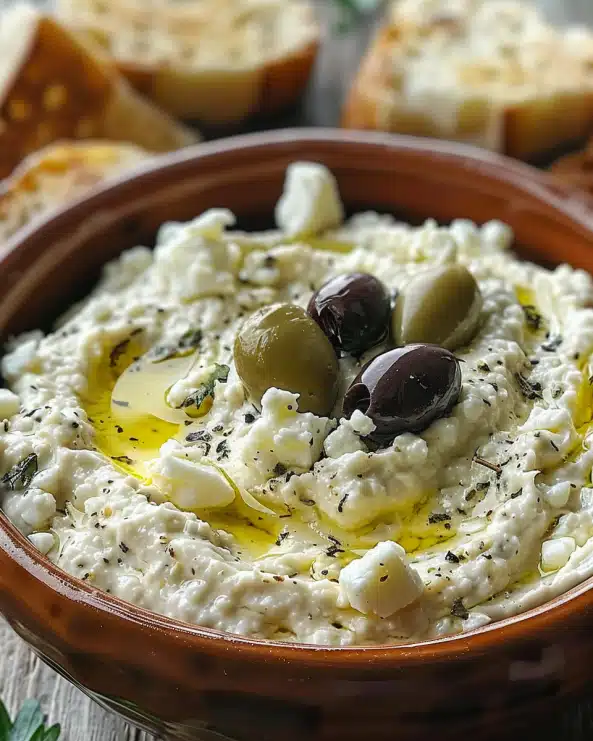 Green Olive and Feta Cheese Dip