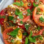 Heirloom Tomato Salad with Dukkah and Mint