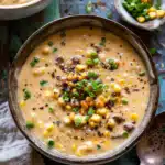 Instant Pot Chipotle Cheddar Corn Chowder.
