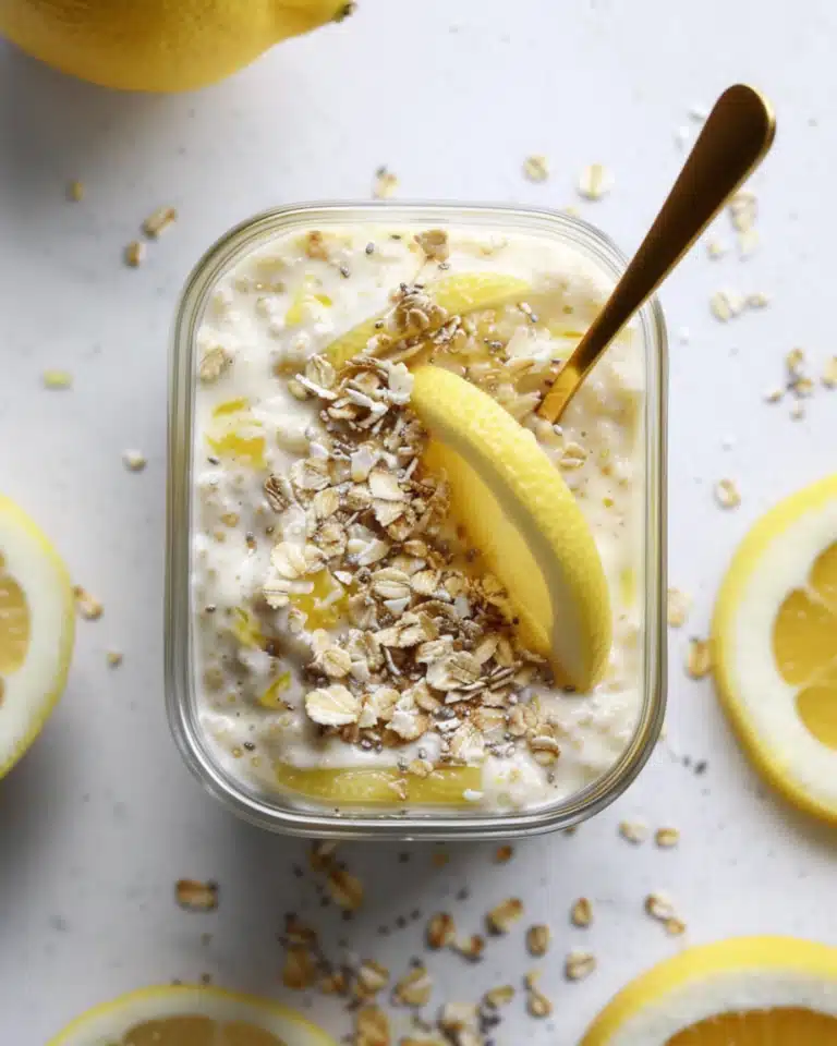 Lemon Cheesecake Overnight Oats
