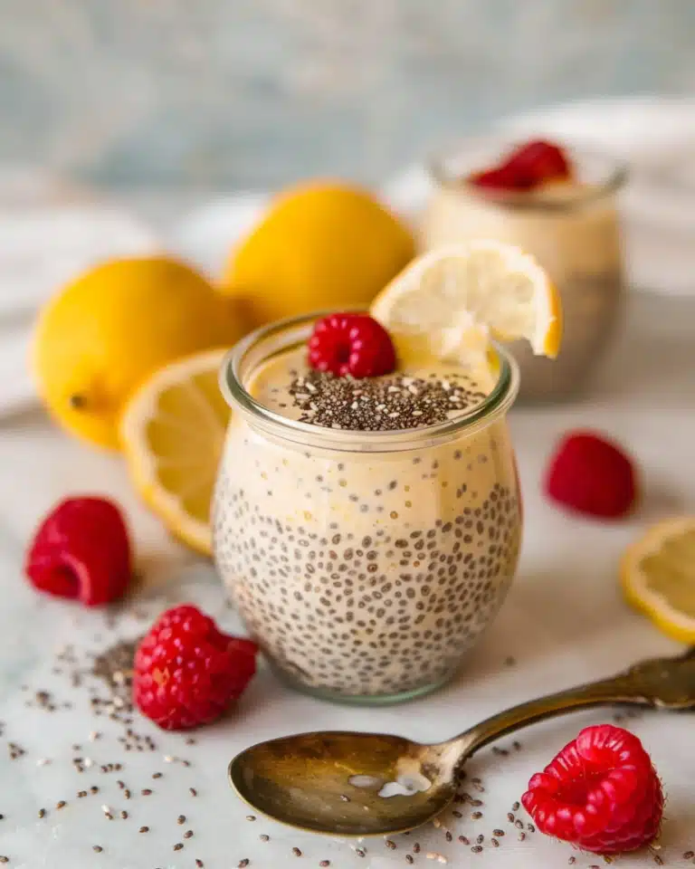 Lemon Cream Chia Pudding with Oat Milk