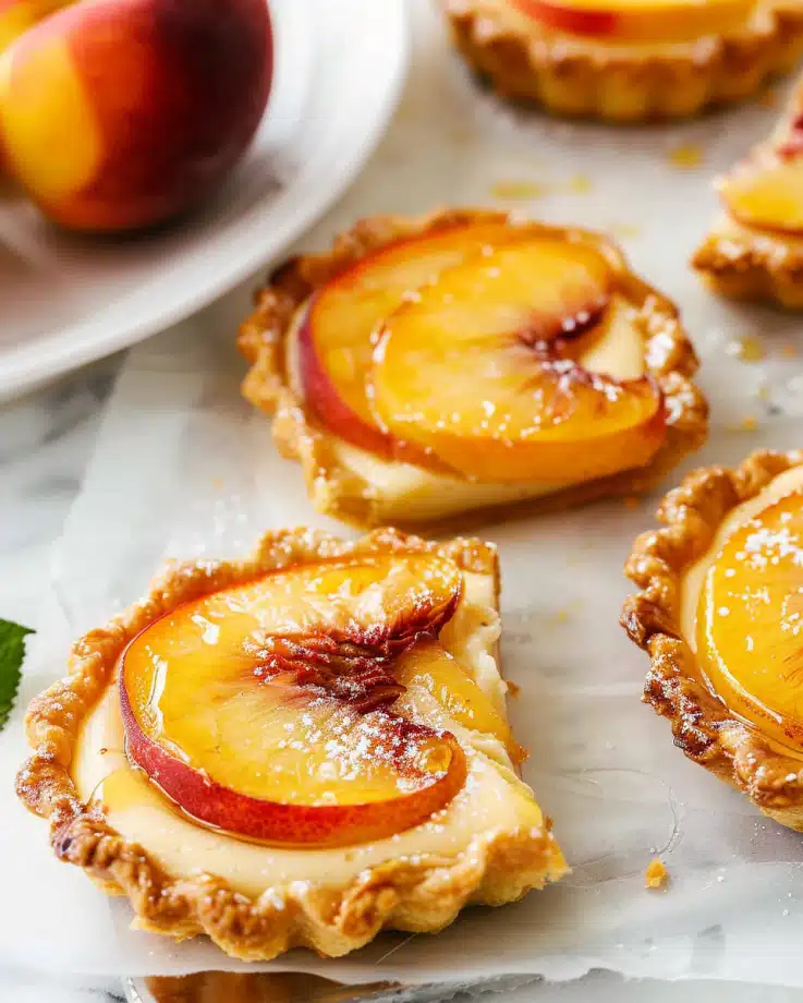 Mini Peach and Cream Cheese Tarts