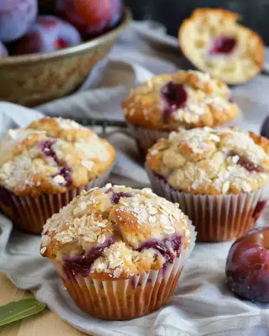 Perfect Plum Muffins (Made with Yogurt)