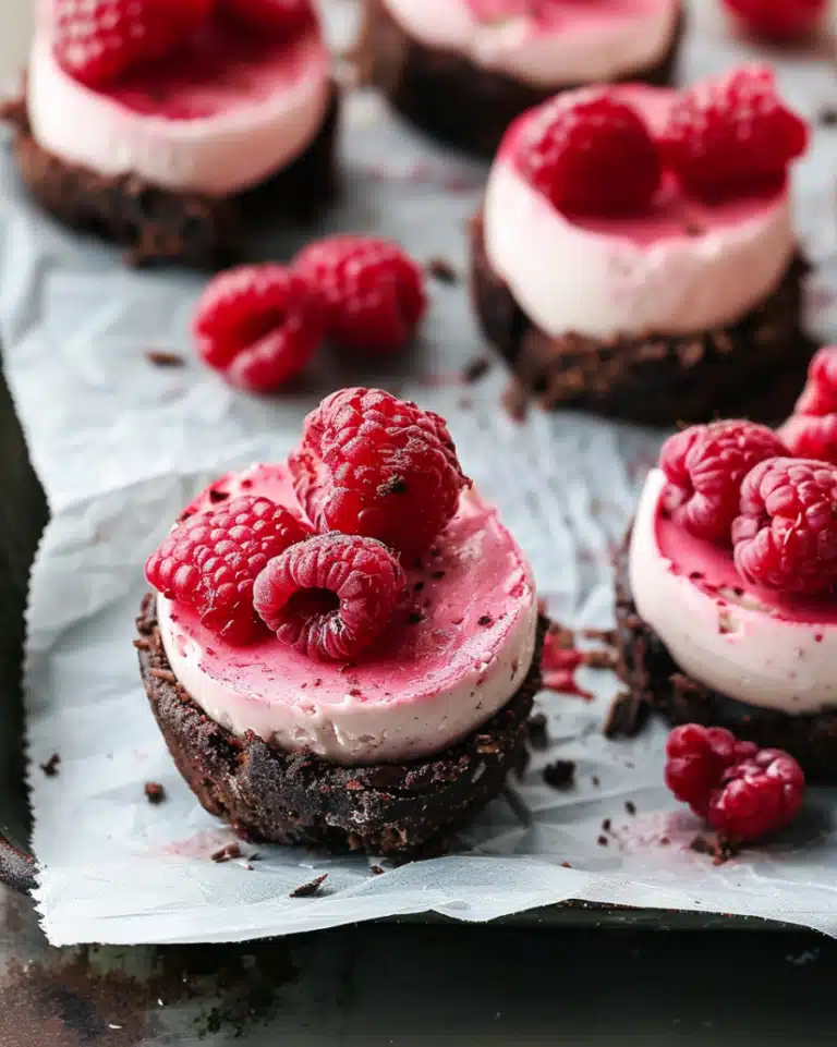 Raspberry Cheesecake Bites with Chocolate Crust