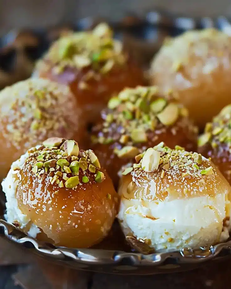 Ricotta Pistachio Honey Bites