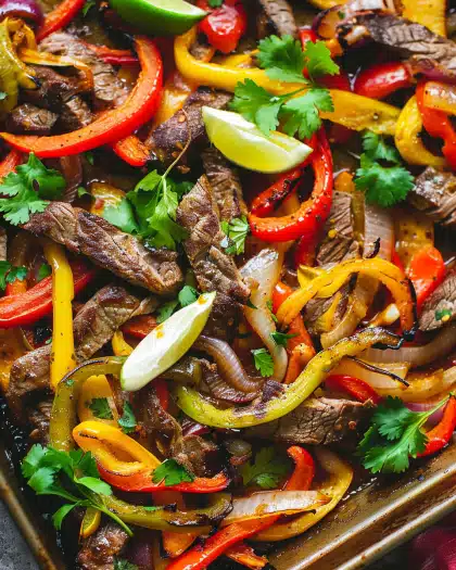 Sheet Pan Steak Fajitas