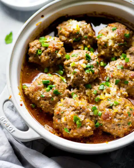 Slow Cooker Porcupine Meatballs