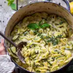 Souper Creamy Lemon Butter Cheesy Zucchini Orzo