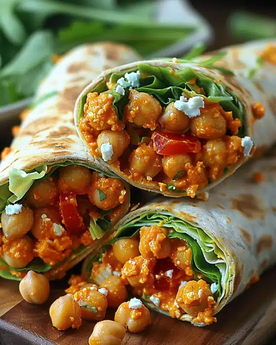 Spicy Buffalo Chickpea Wrap A Flavorful Plant-Based Delight