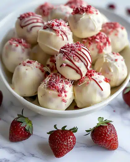 Strawberry Cheesecake Truffle Balls