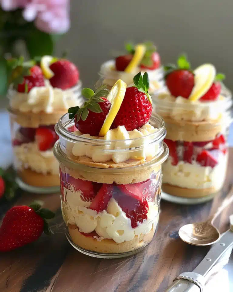 Summer Strawberry Trifles with Lemon Mascarpone Cream