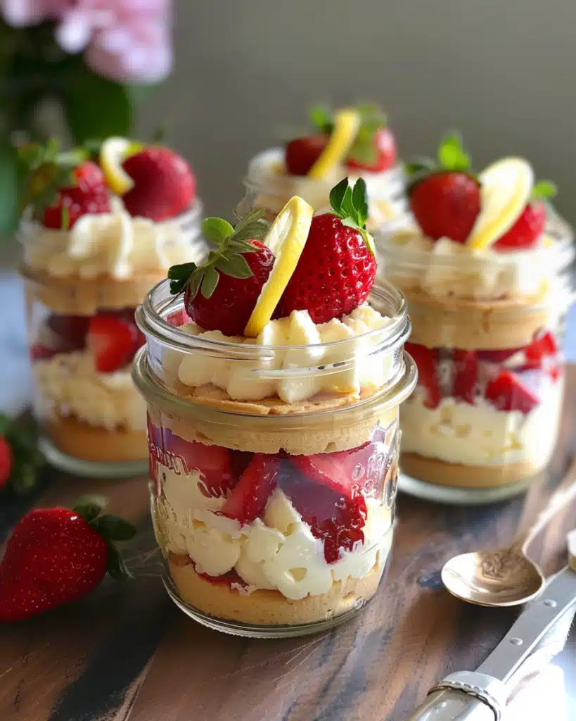 Summer Strawberry Trifles with Lemon Mascarpone Cream