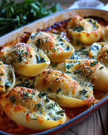 Tender Herb Ricotta Stuffed Shells