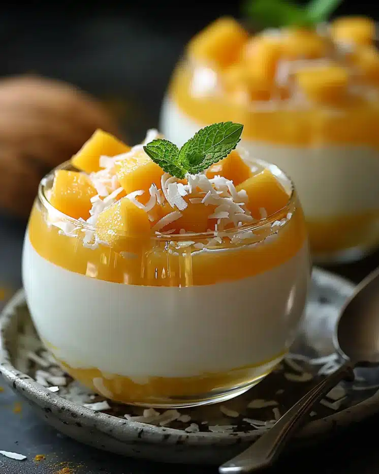 The Best Mango Coconut Panna Cotta