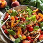 Tomato Peach Chicken Salad.