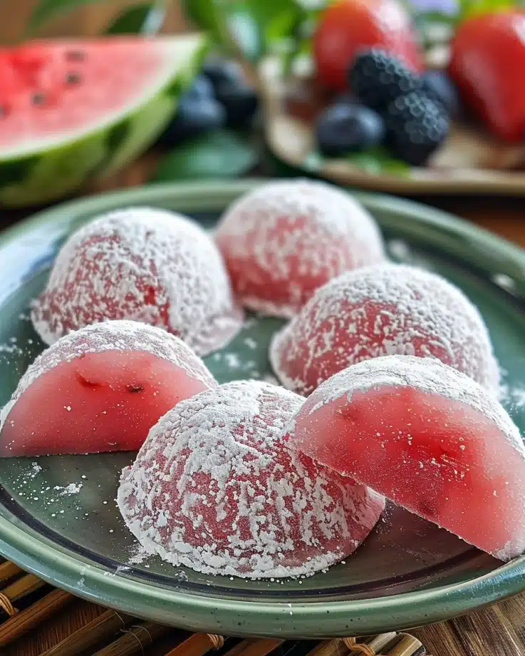Watermelon Mochi