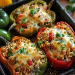 Easy Vegetarian Stuffed Bell Peppers with Rice