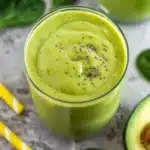 5-Ingredient Spinach Avocado Smoothie (Unsweetened)