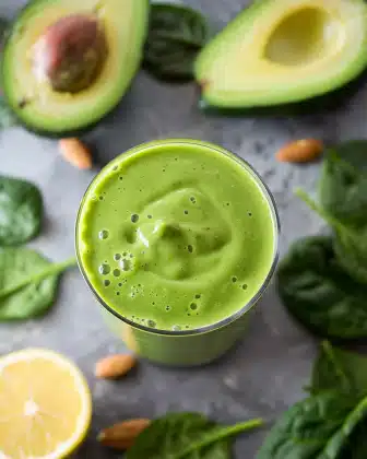 5-Ingredient Spinach Avocado Smoothie (Unsweetened)