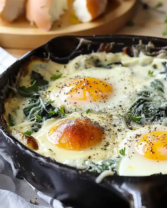 Baked Eggs Florentine
