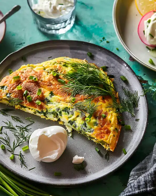 Balyg Kyukyusu (Smoked Fish & Herb Omelet)