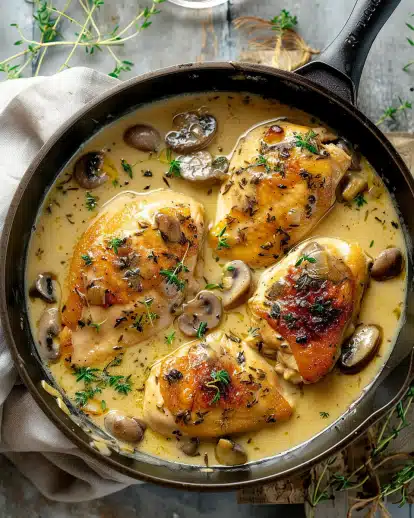 Chicken in White Wine Sauce Recipe