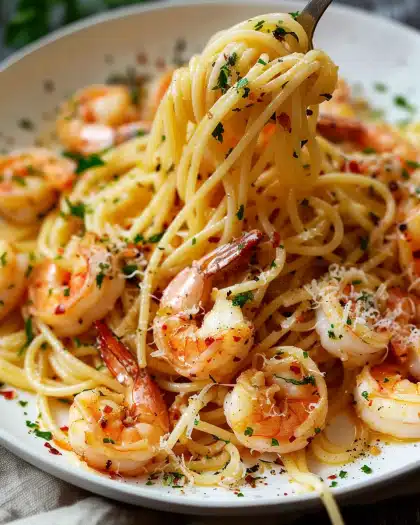 Chilli Garlic Prawn Pasta Recipe - Quick, Flavor-Packed Meal