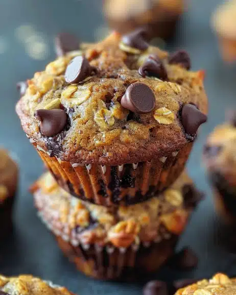 Chocolate Chip Banana Oat Muffins