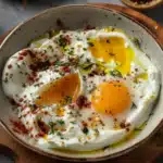 Çılbır Turkish Eggs with Creamy Yogurt & Butter Sauce