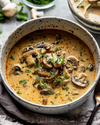 Creamy Hungarian Mushroom Soup