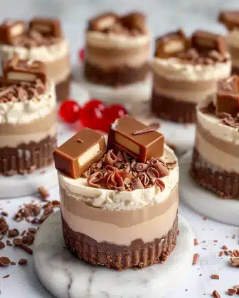 Decadent Mini Kinder Bueno Cheesecakes